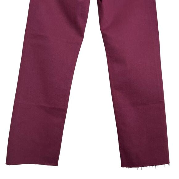 NWT MAVI BARCELONA High Rise Wide Leg Jeans SIZE 27 x 29 Wine Raw Hem Denim - Picture 10 of 11